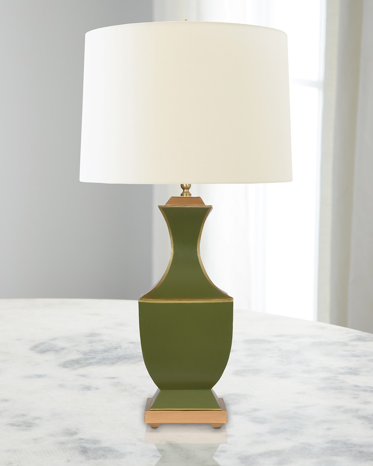 Worlds Away Gina Lamp In Green