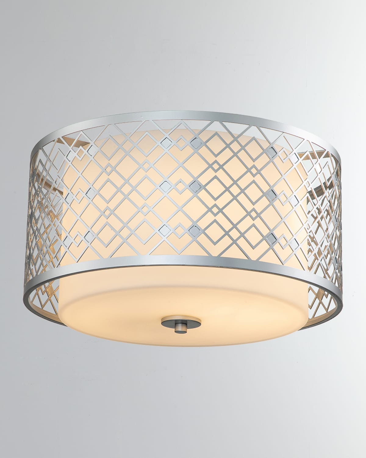 Lucas + Mckearn Ziggy Flush Mount In Lacquered Silver