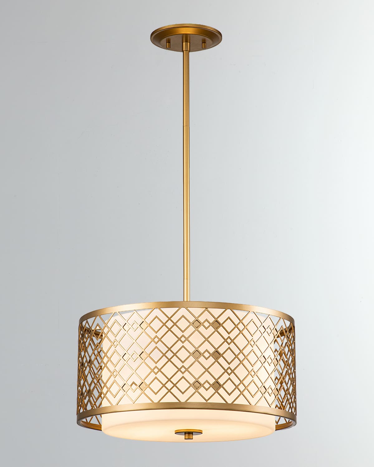 Shop Lucas + Mckearn Ziggy Large Pendant Light In Lacquered Gold In Laquered Gold