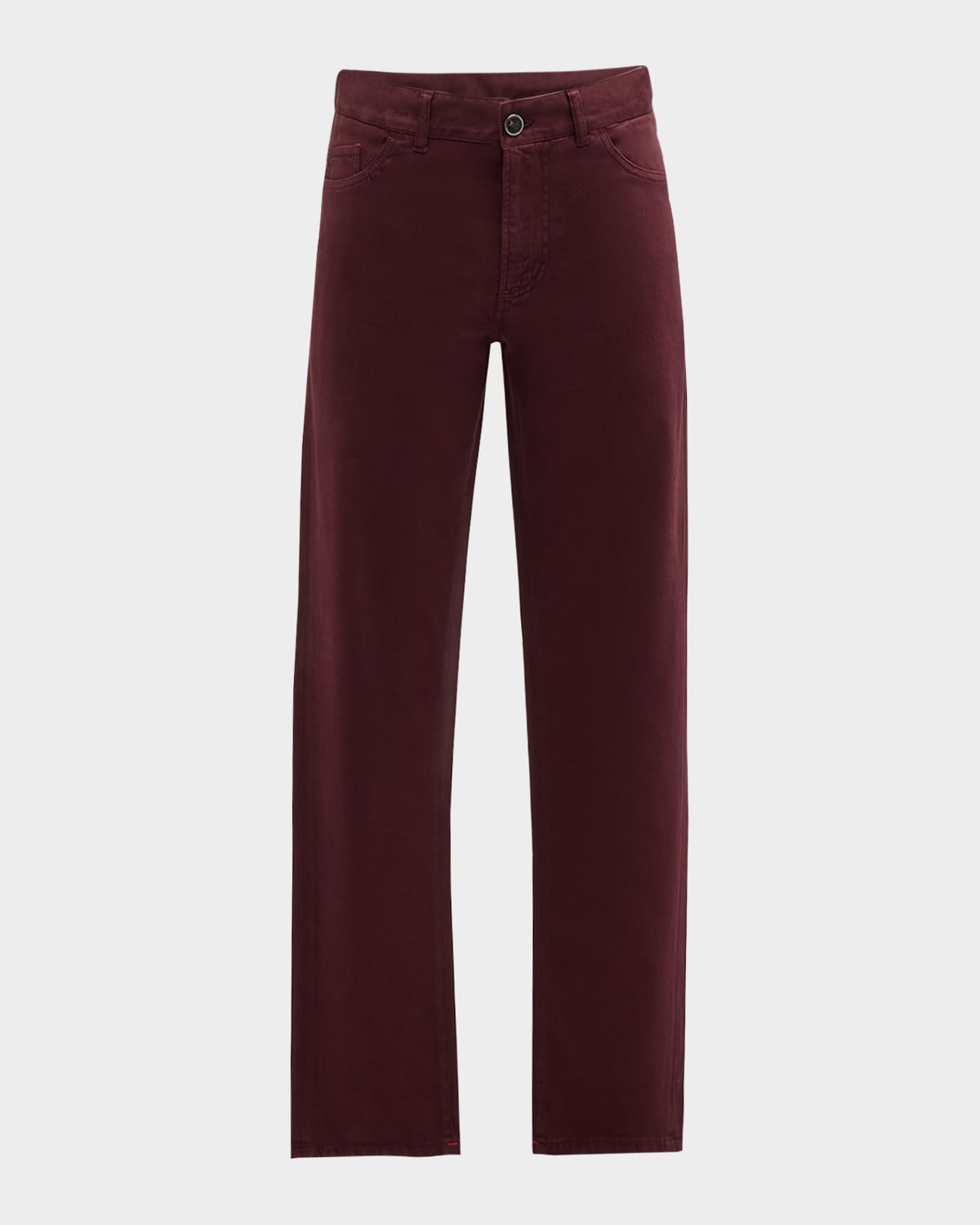 Men's Cashmere-Cotton Slim 5-Pocket Pants
