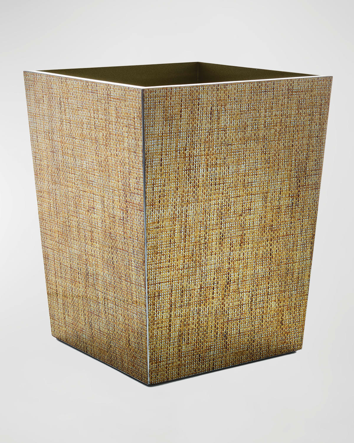 Kim Seybert Angkor Wastebasket In Brown/gold