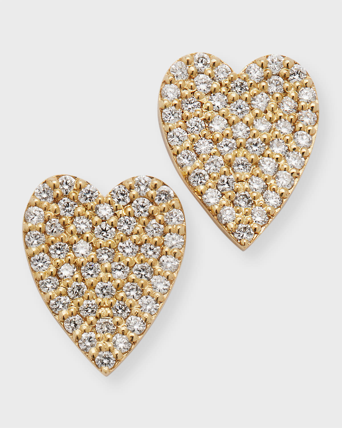 Lana Women's Flawless 14k Yellow Gold & 0.66 Tcw Diamond Heart Stud Earrings