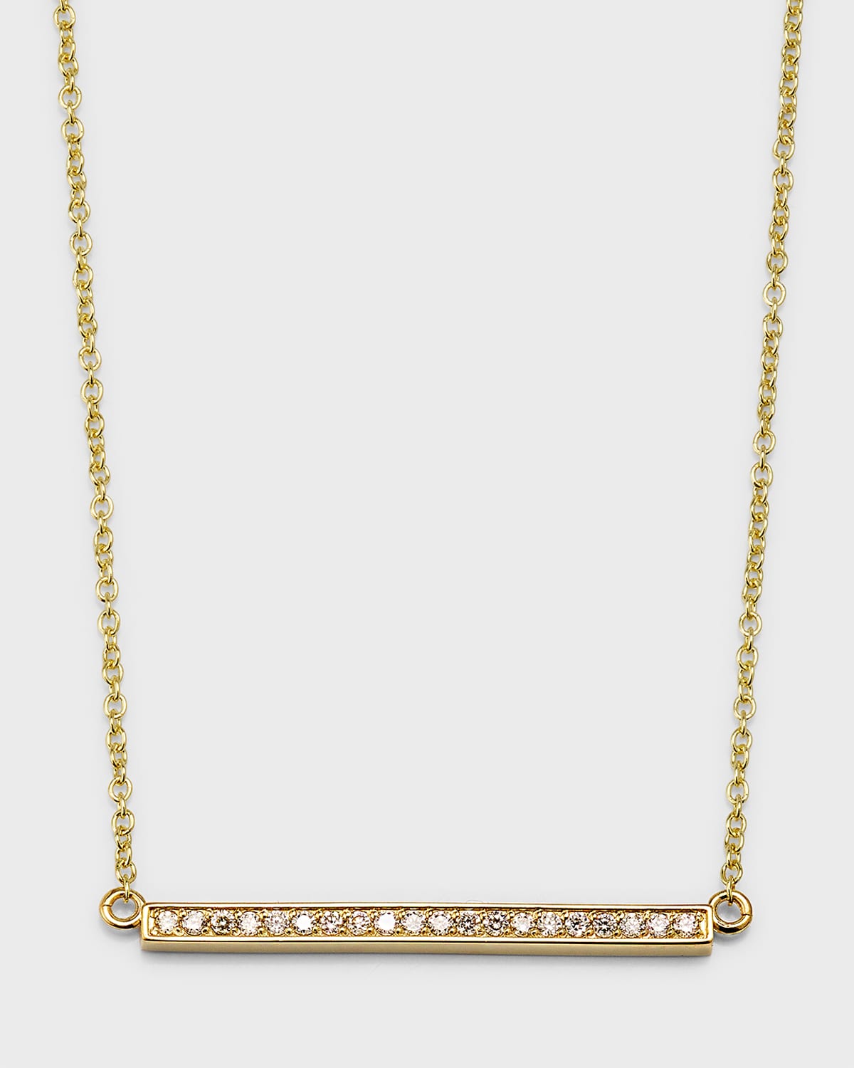 Jennifer Meyer 18k Diamond Stick Necklace In Yg Dia