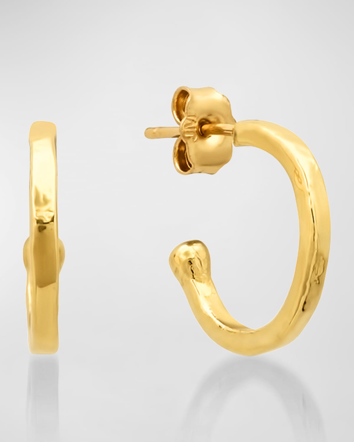 Jennifer Meyer Mini Hammered Hoop Earrings