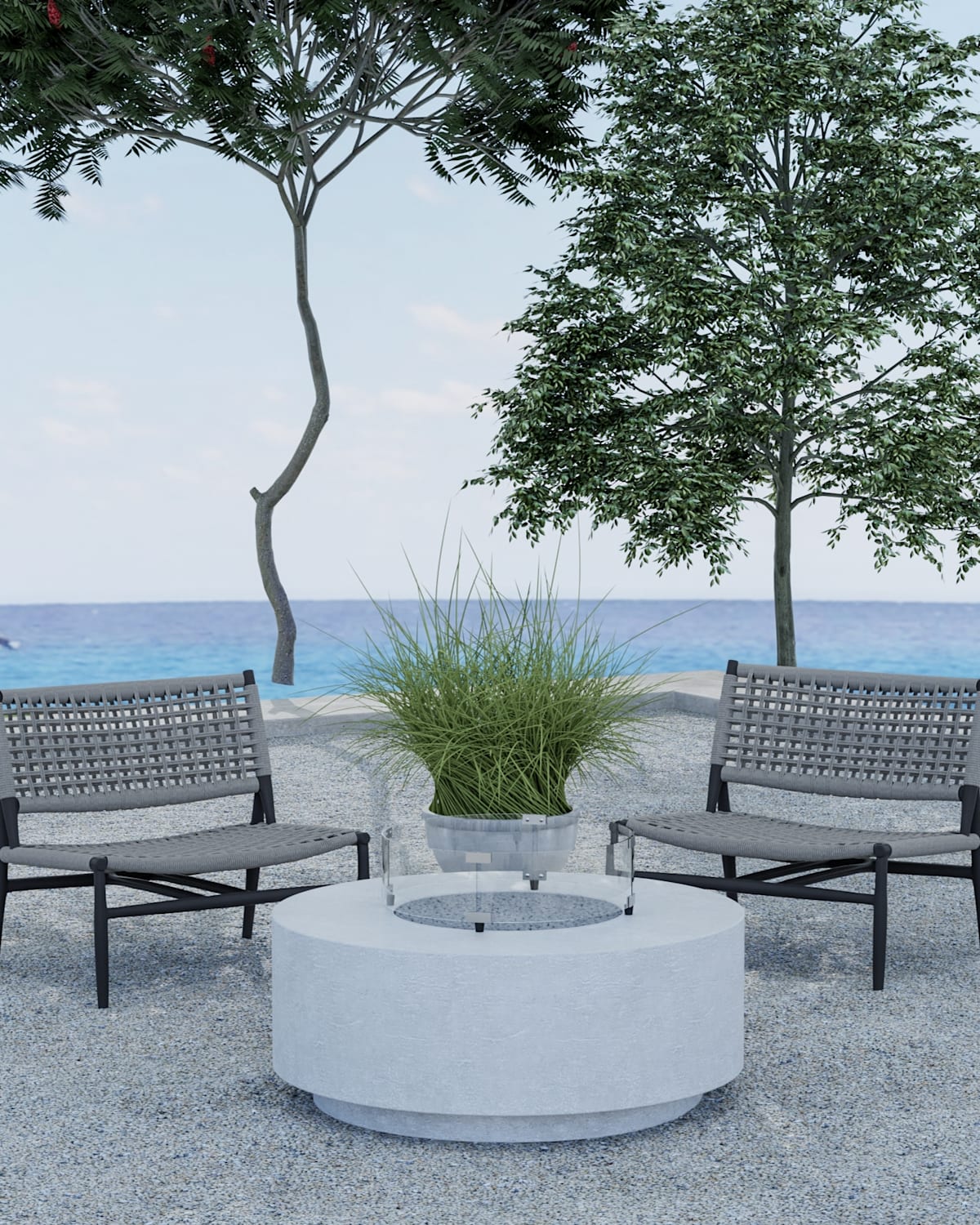 Grigio Cushionless Accent Chair