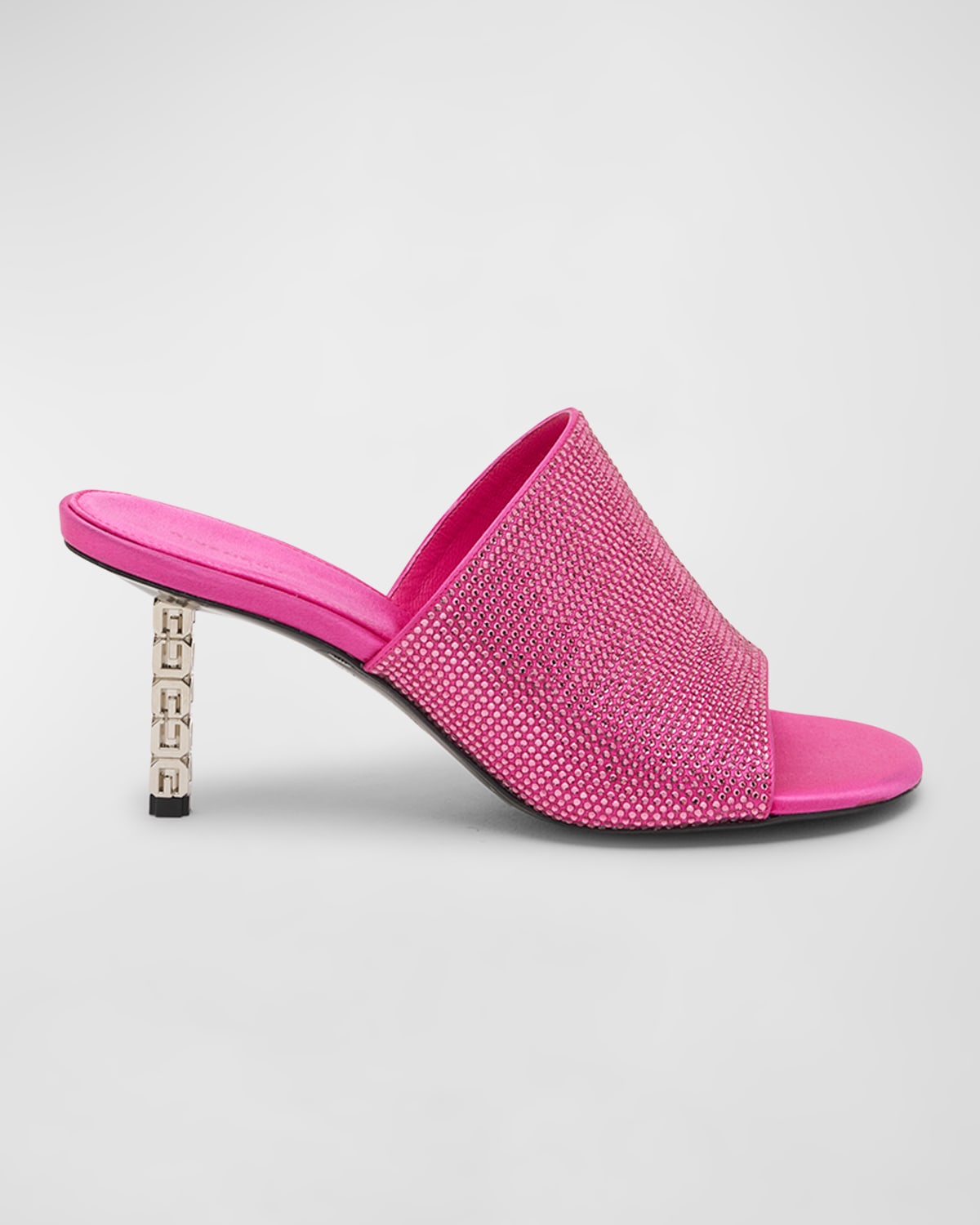 GIVENCHY STRASS 4G SLIM CUBE-HEEL MULE SANDALS