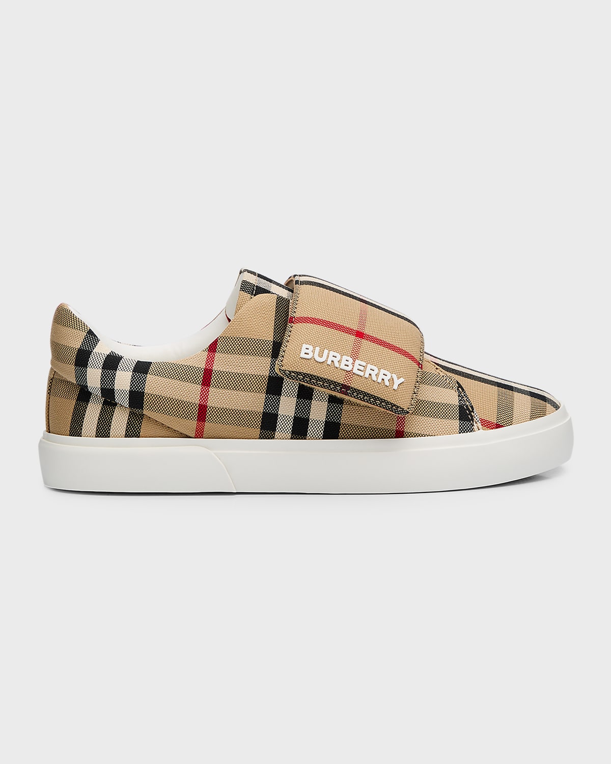 BURBERRY KID'S JAMES CHECK-PRINT trainers, TODDLERS/KIDS