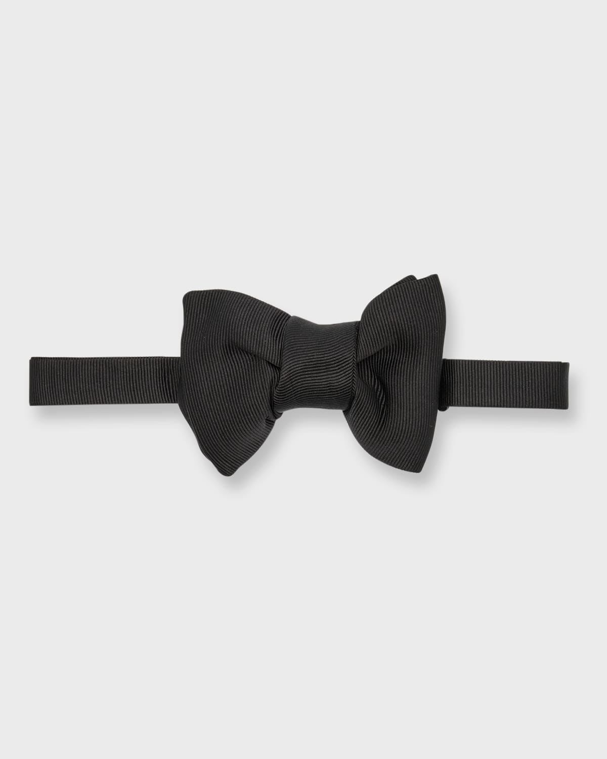Shop Tom Ford Men's Pre-tied Silk Grosgrain Bow Tie In Black