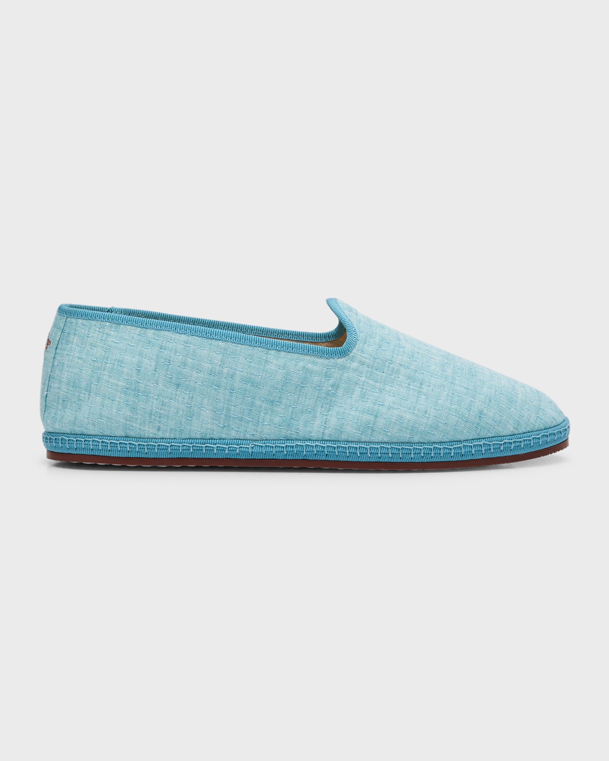 Loro Piana Laguna Linen Slip-on Loafers In B3ip Iceland Natu