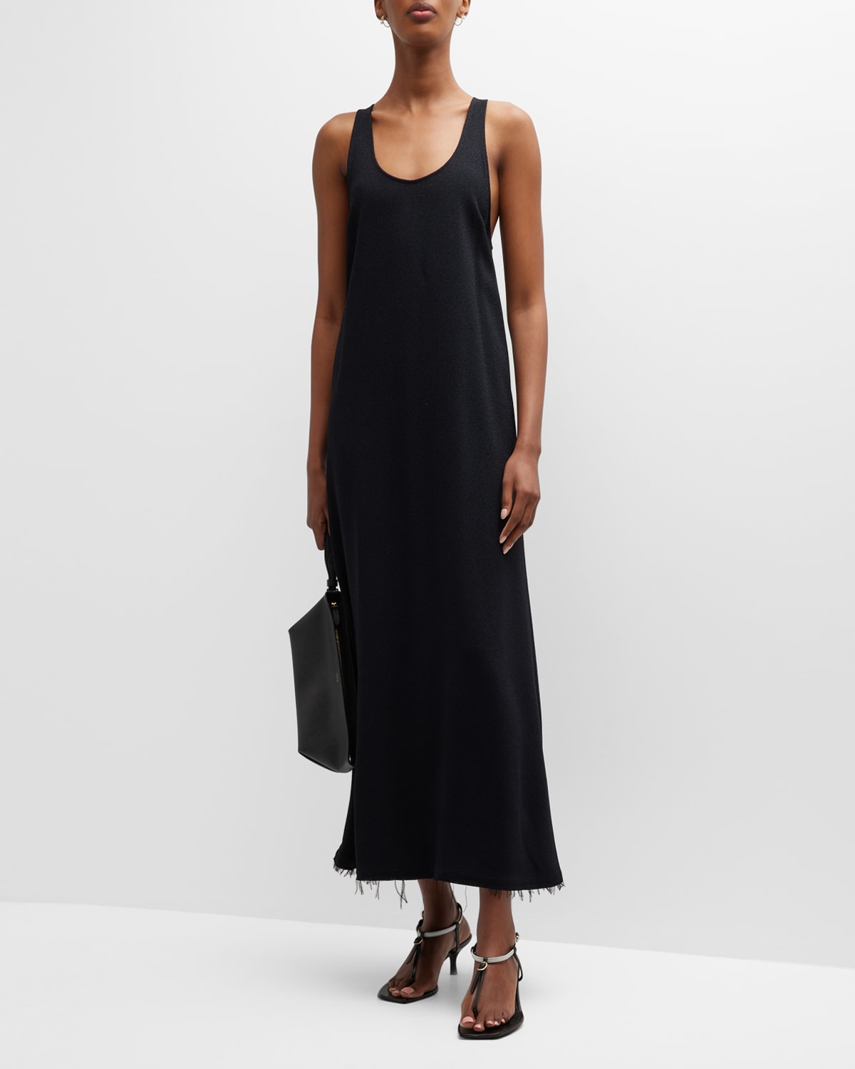 Totême Toteme Tank Dress In Sablé Viscose In Black