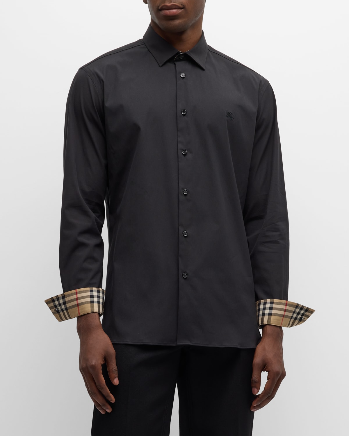 Shop Burberry Men's Sherfield Sport Shirt In Black