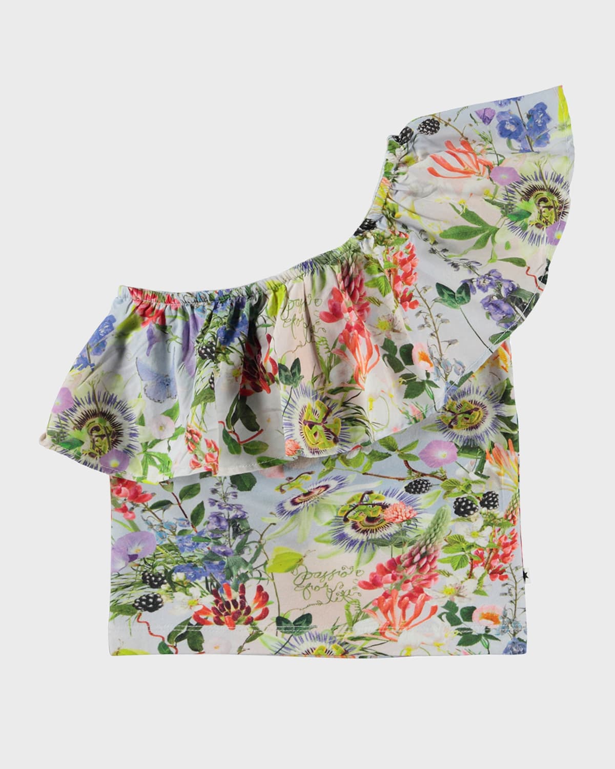 MOLO GIRL'S RAELYN FLORAL-PRINT ONE SHOULDER TOP