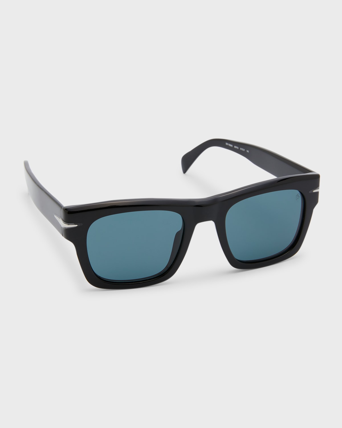 David Beckham Men's Square Acetate Sunglasses In Black
