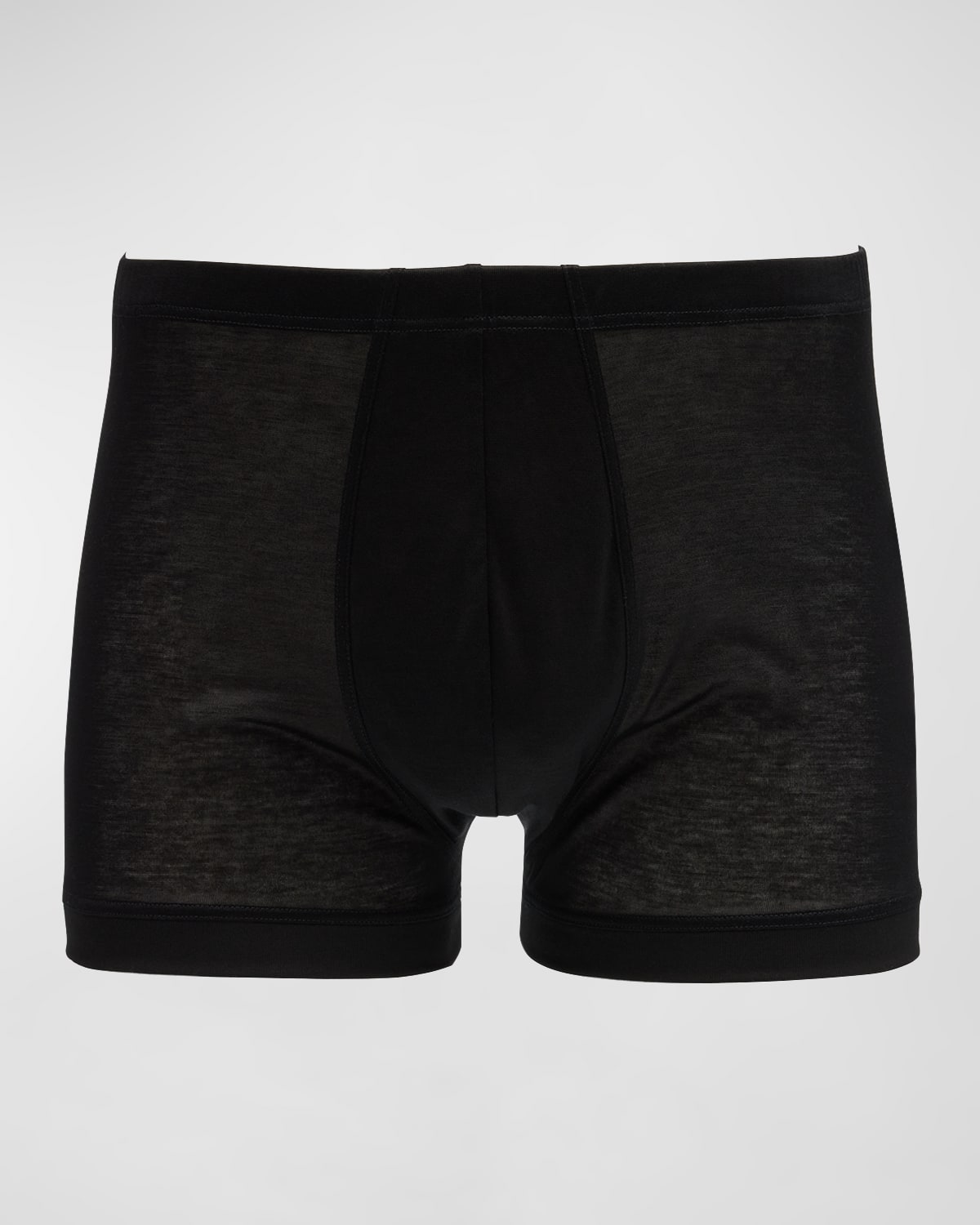 Shop Zimmerli Men's 252 Royal Cotton Boxer Briefs In Black