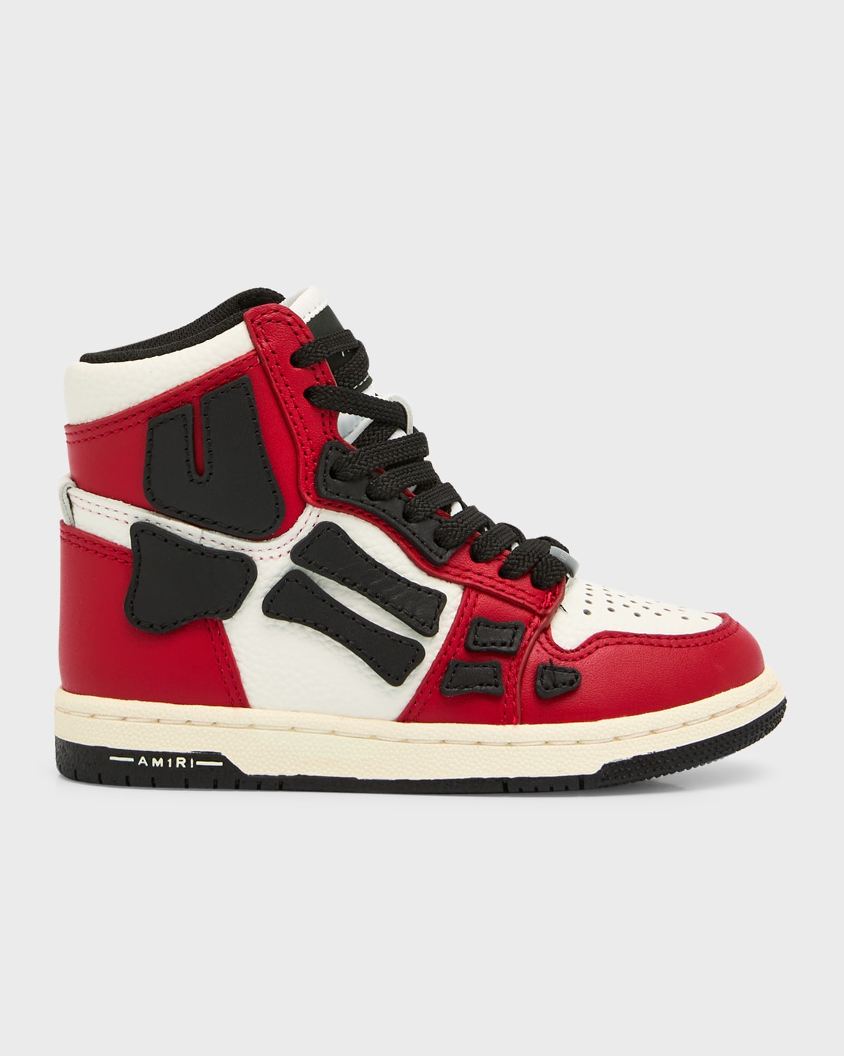 Amiri Kid's Skel High-top Leather Trainers In Red
