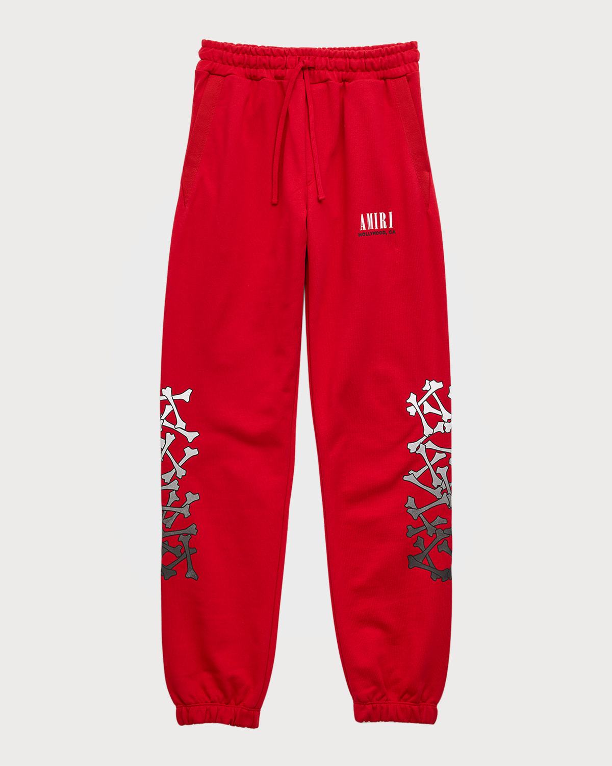 Amiri Kid's Bones Logo-print Sweatpants, 4-12 In Red