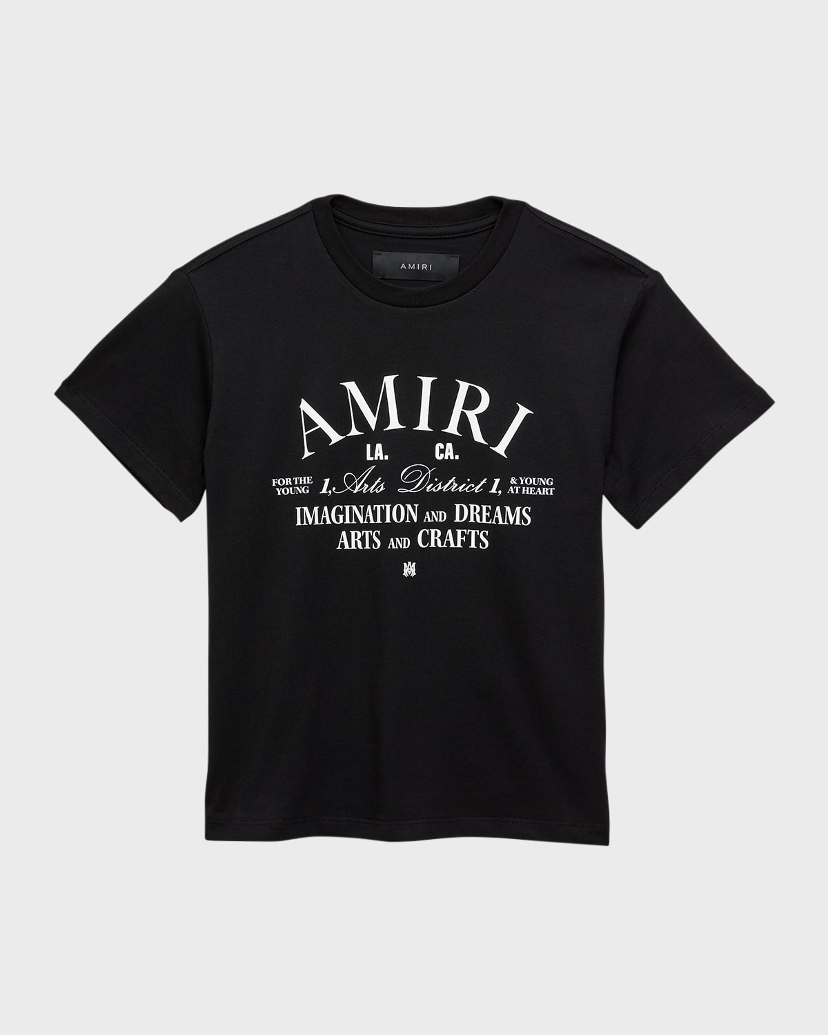 Amiri Logo Rubberised-print Cotton T-shirt 4-12 Years In Black