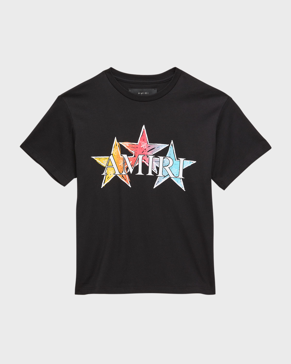 Amiri Stars And Logo-print Cotton-jersey T-shirt 4-12 Years In Black