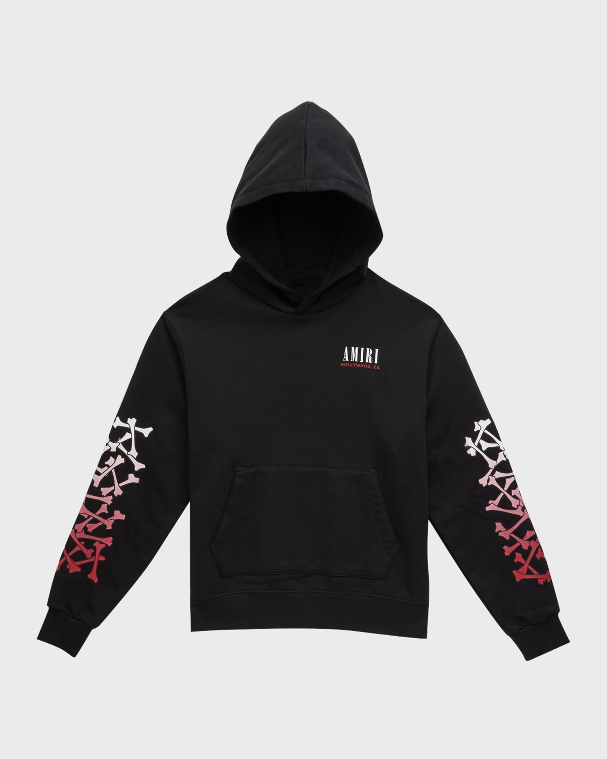Amiri Black Sweatshirt For Kids With Bones Pritn And Logo In Black
