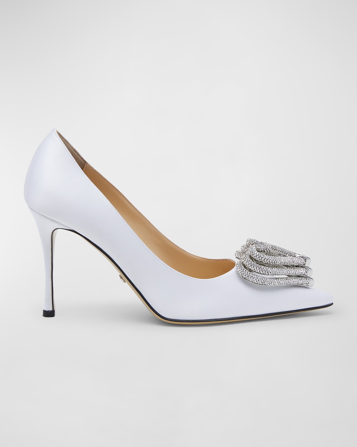 MACH & MACH TRIPLE HEART CRYSTAL STILETTO PUMPS