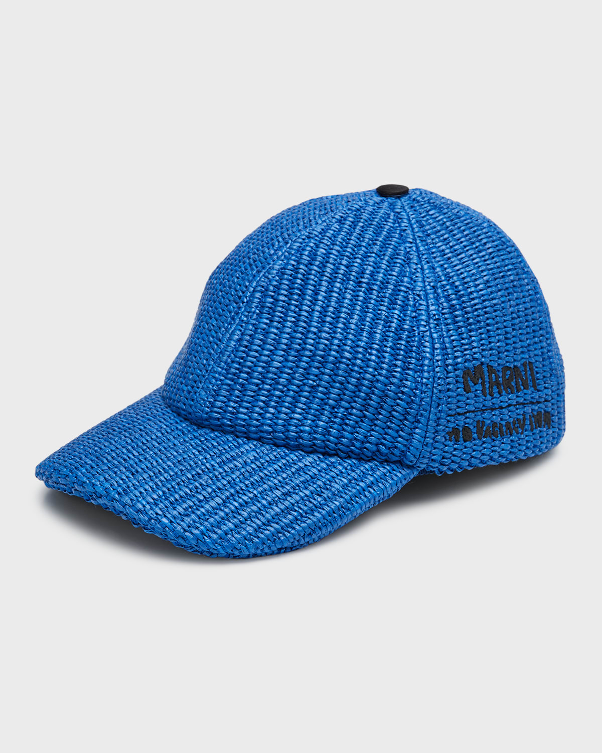 Marni X No Vacancy Inn Men's Raffia Baseball Hat In Royal/blue