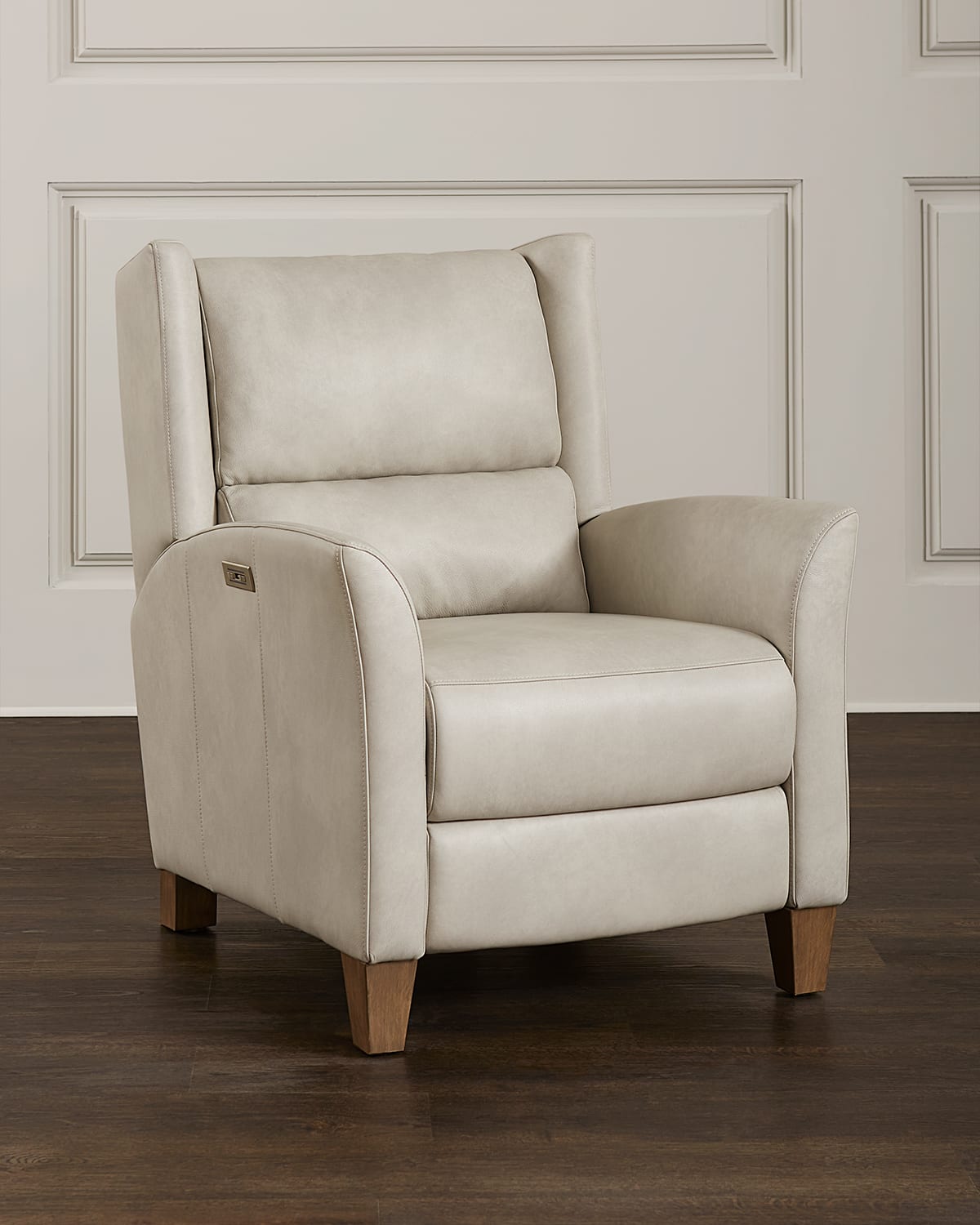 Bernhardt Weller Leather Power-motion Chair
