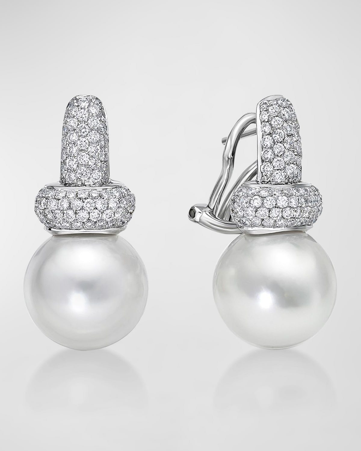 Belpearl Avenue Diamond & South Sea Pearl Earrings
