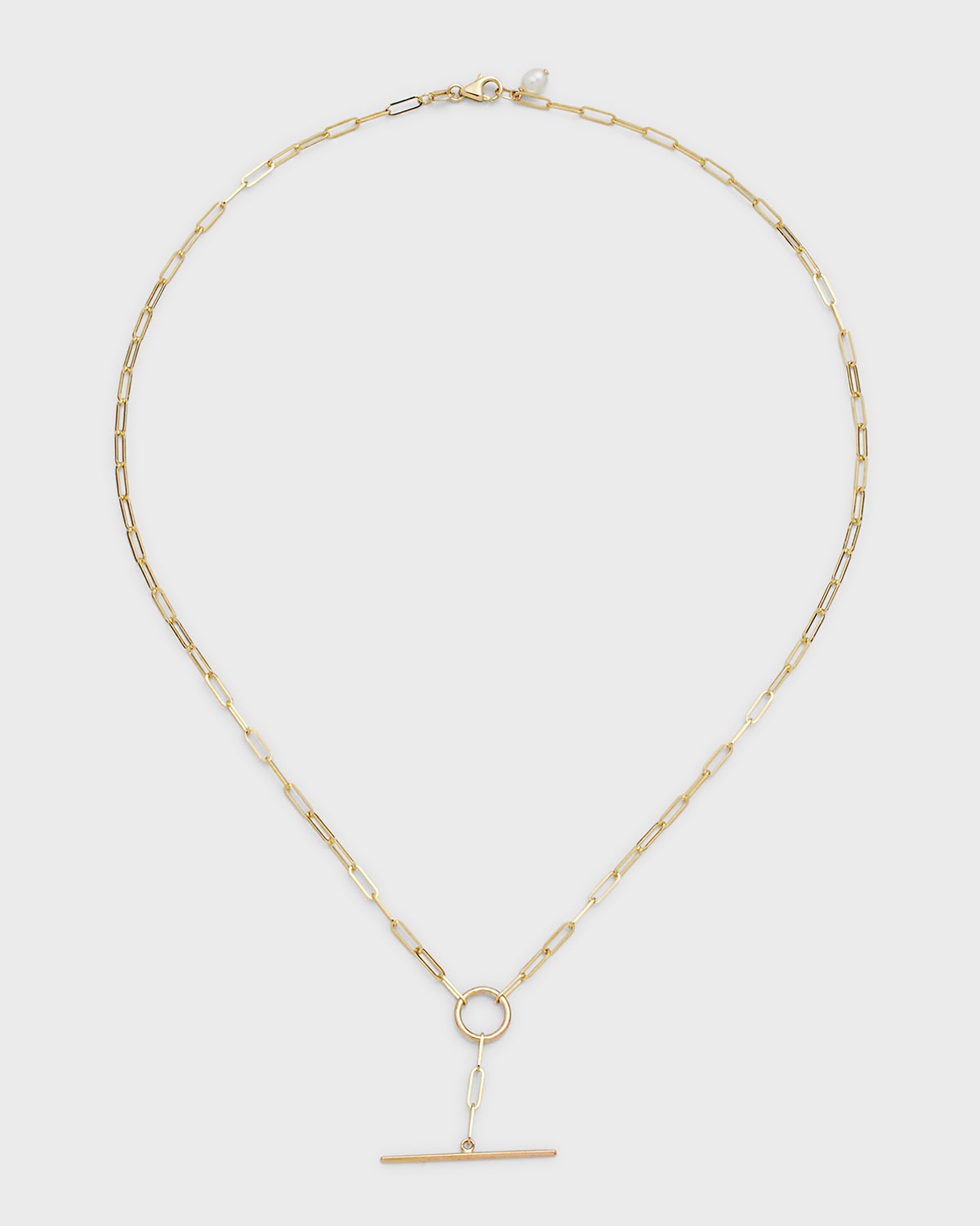 POPPY FINCH 14K YELLOW GOLD TOGGLE LINK NECKLACE