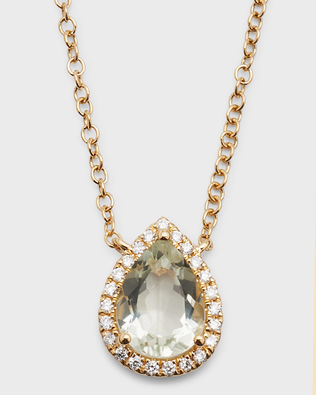 Kiki McDonough Grace Pear Blue Topaz and Diamond Necklace
