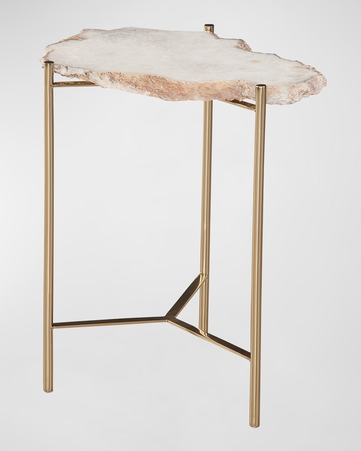 Shop Katherine Noble By Bmc Kora Accent Table In Champagne Gold