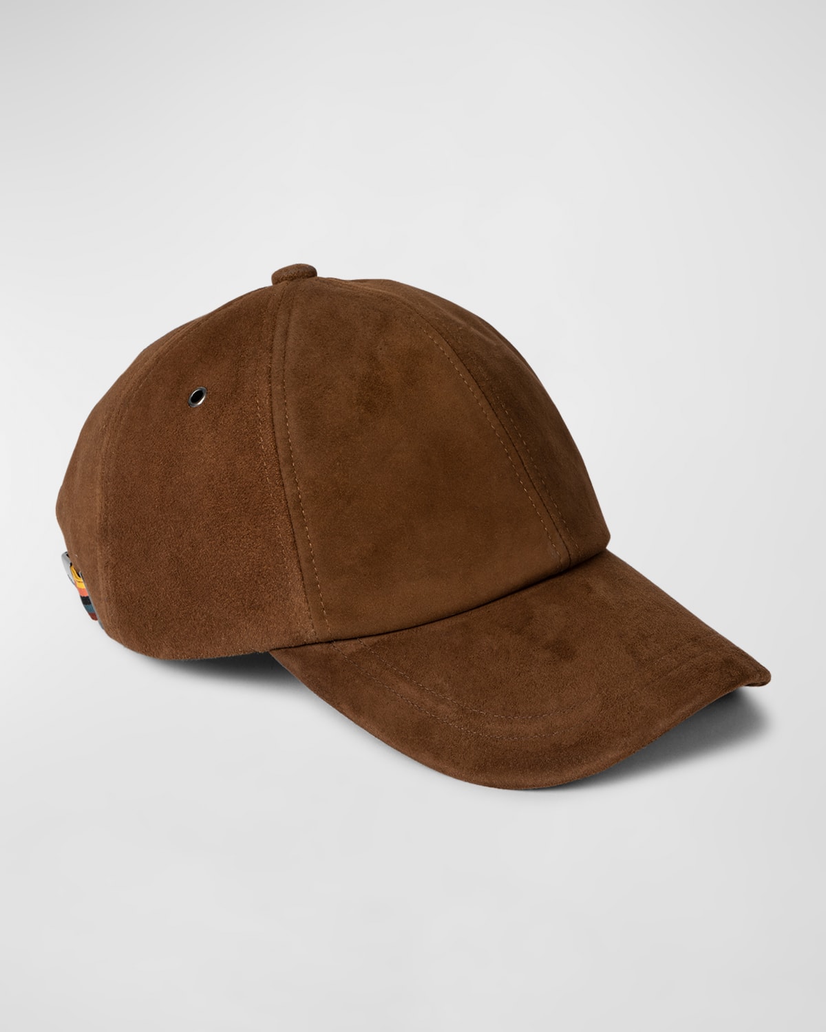 Paul Smith Men's Suede Baseball Hat In Brown