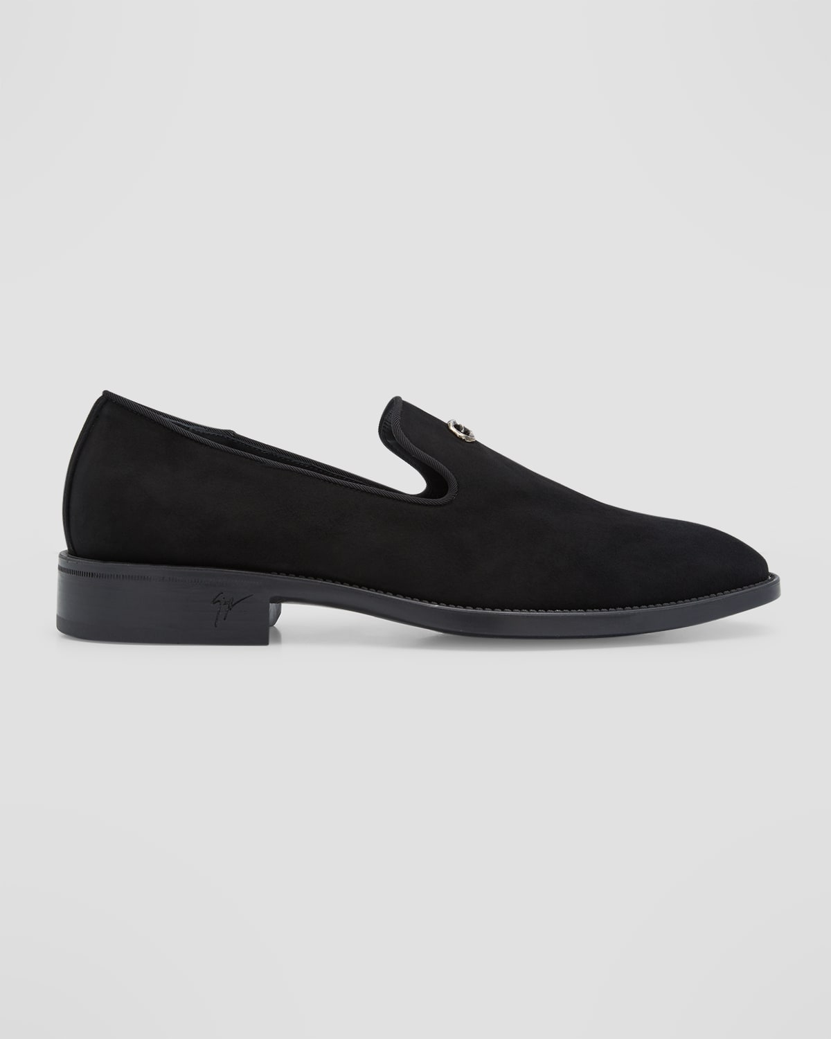 Shop Giuseppe Zanotti Men's Sorrento 15 Suede Loafers In Nero