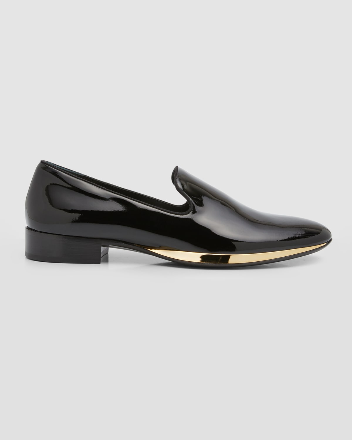 Giuseppe Zanotti Men's Cut 15 Patent Leather Loafers In Nero