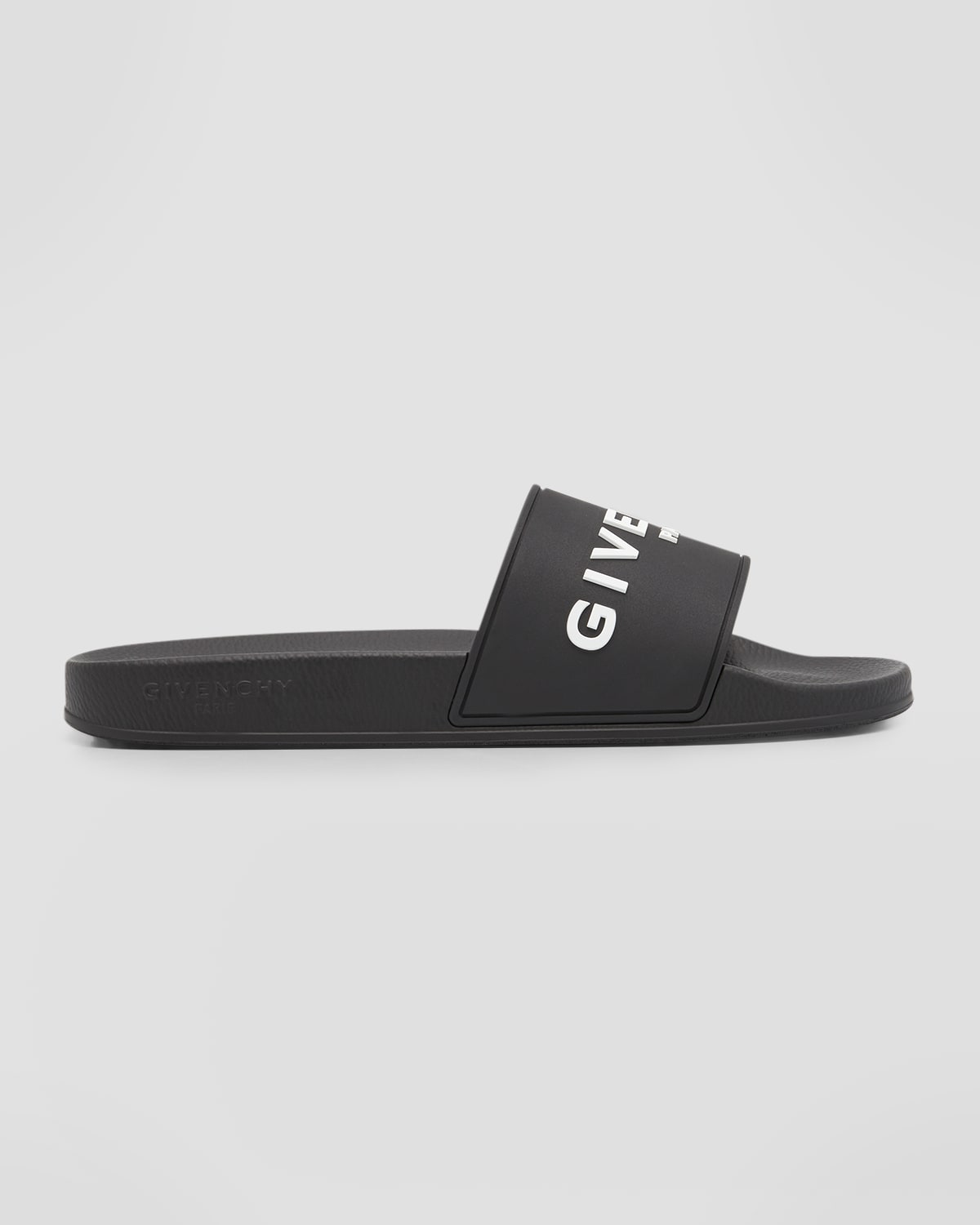 Givenchy Men's Logo Slide Sandals In Black