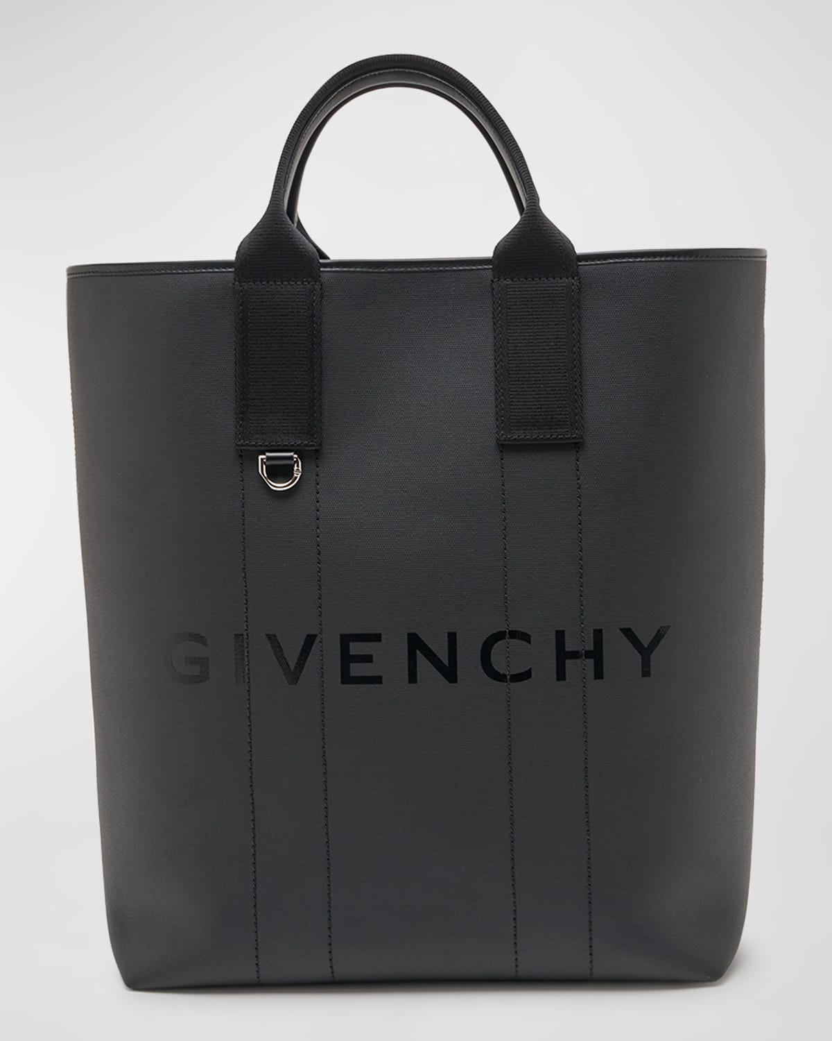 Shop Givenchy Men's Large G-essentials Coated Canvas Tote Bag In Black