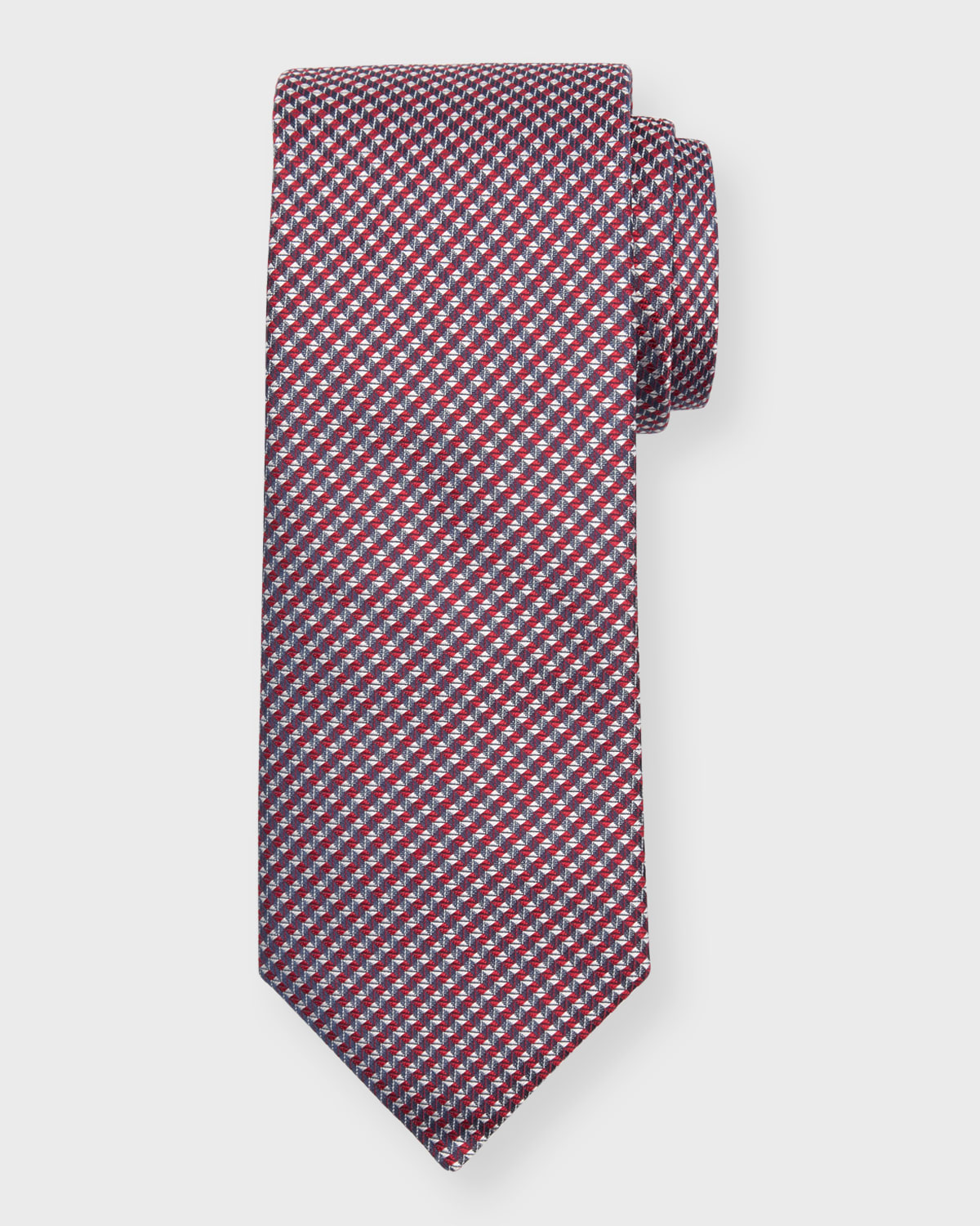 HUGO BOSS MEN'S MICRO-WEAVE PRINT TIE