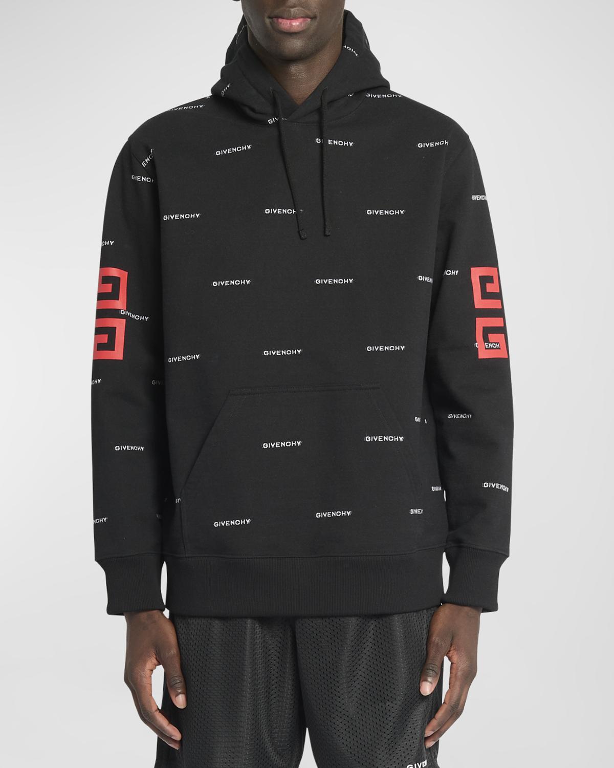 Givenchy Men's Repeat Logo Hoodie In Black | ModeSens