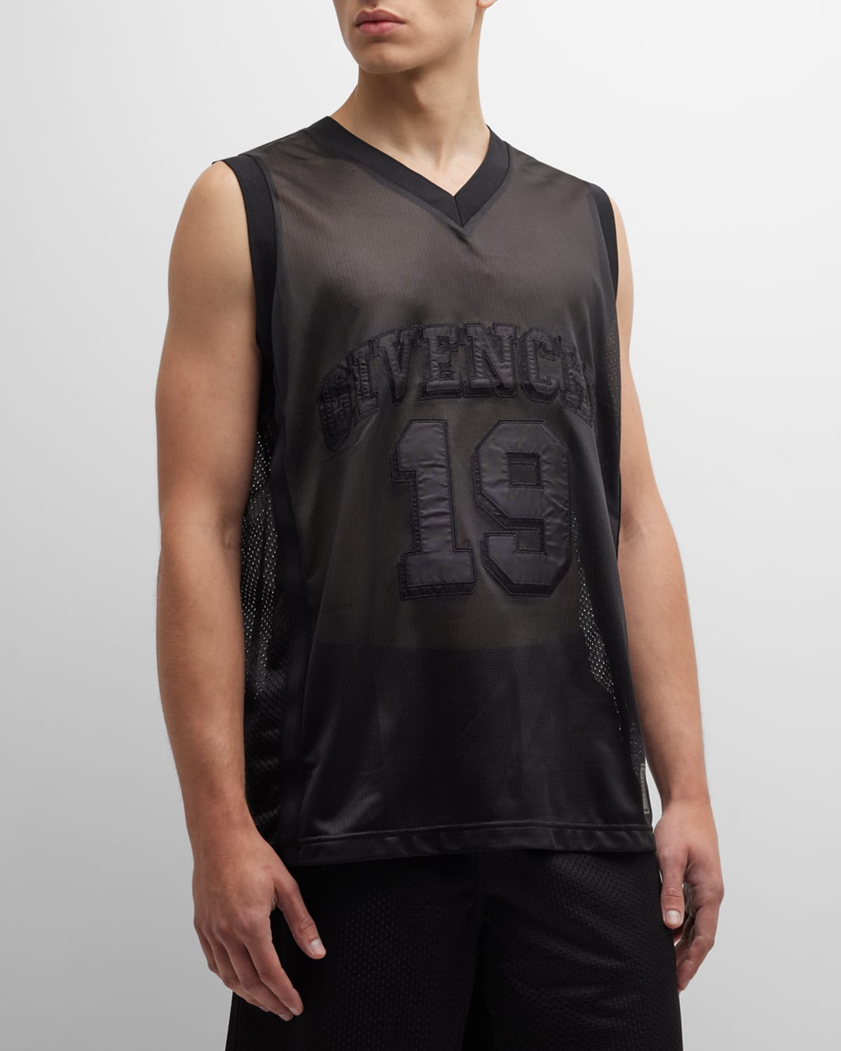 Givenchy Transparent Tank Top In Black
