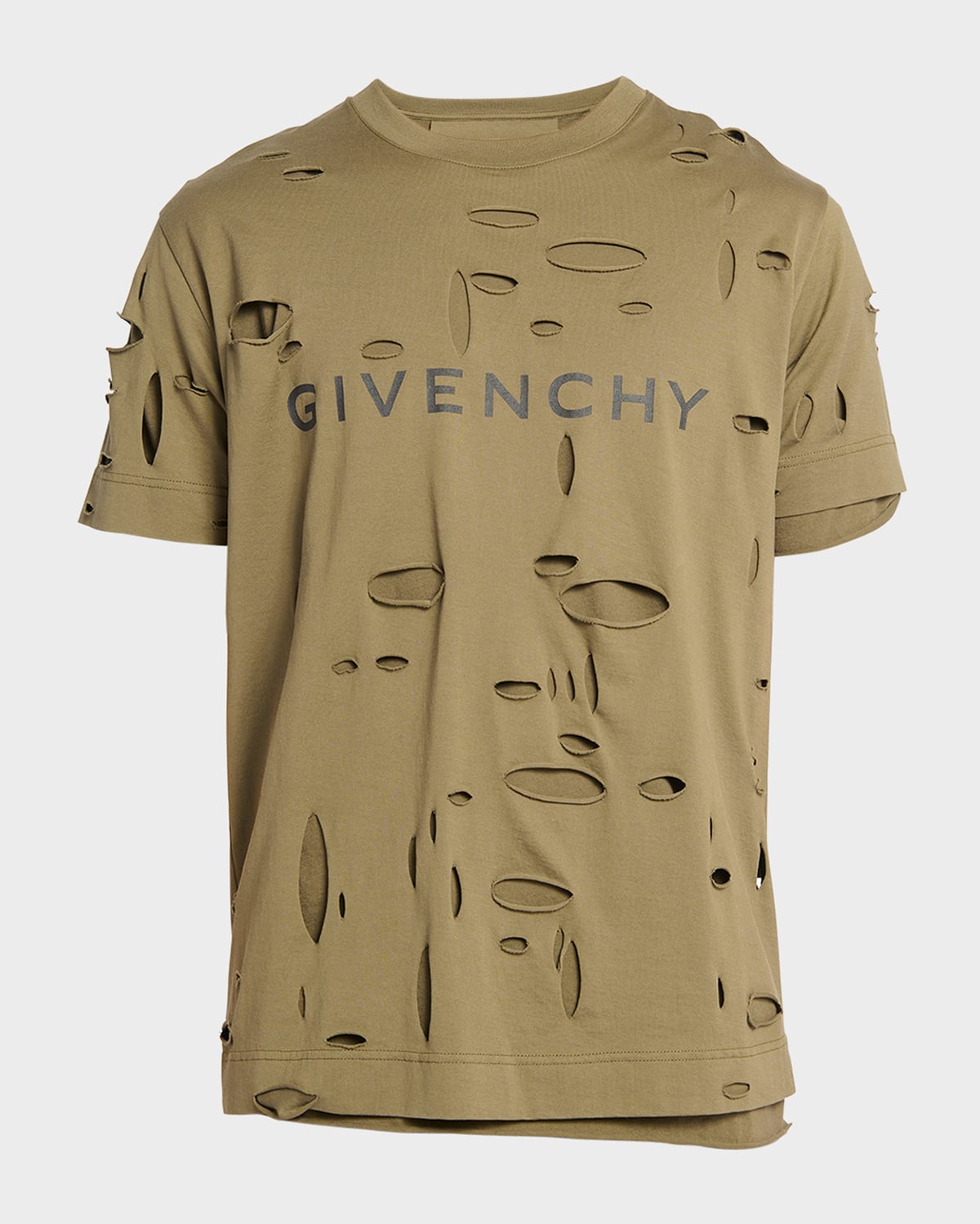 Givenchy Big Profile Hole T-shirt In Khaki