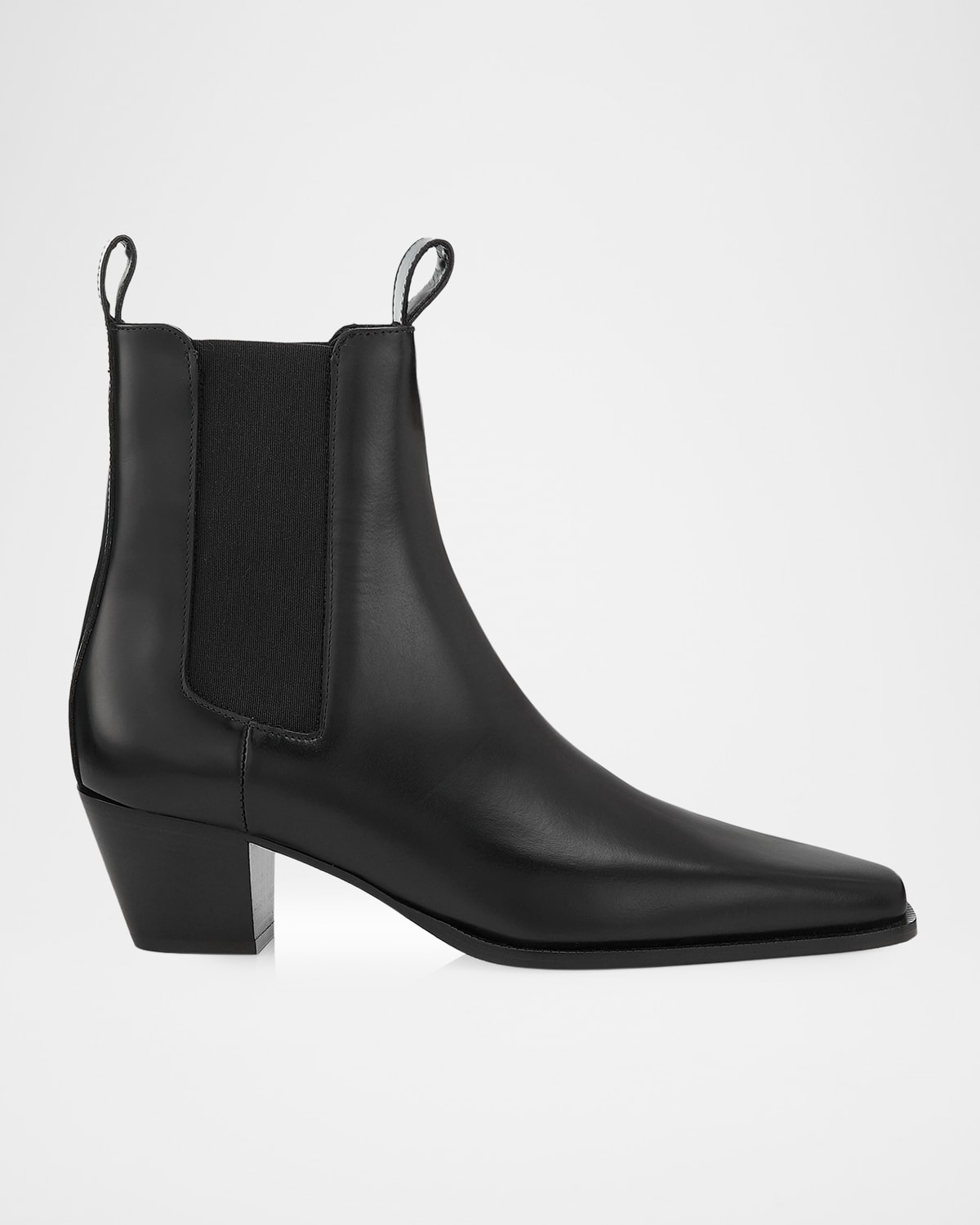 Totême City Calfskin Chelsea Ankle Boots In Black