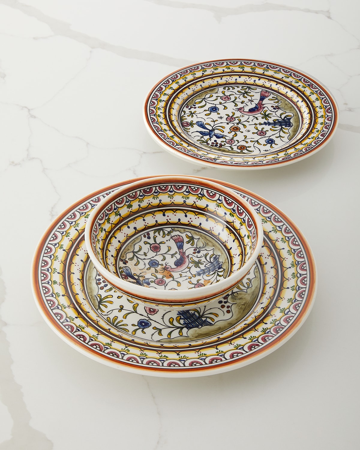 Neiman Marcus Pavoes 12-piece Dinnerware Set In Multi