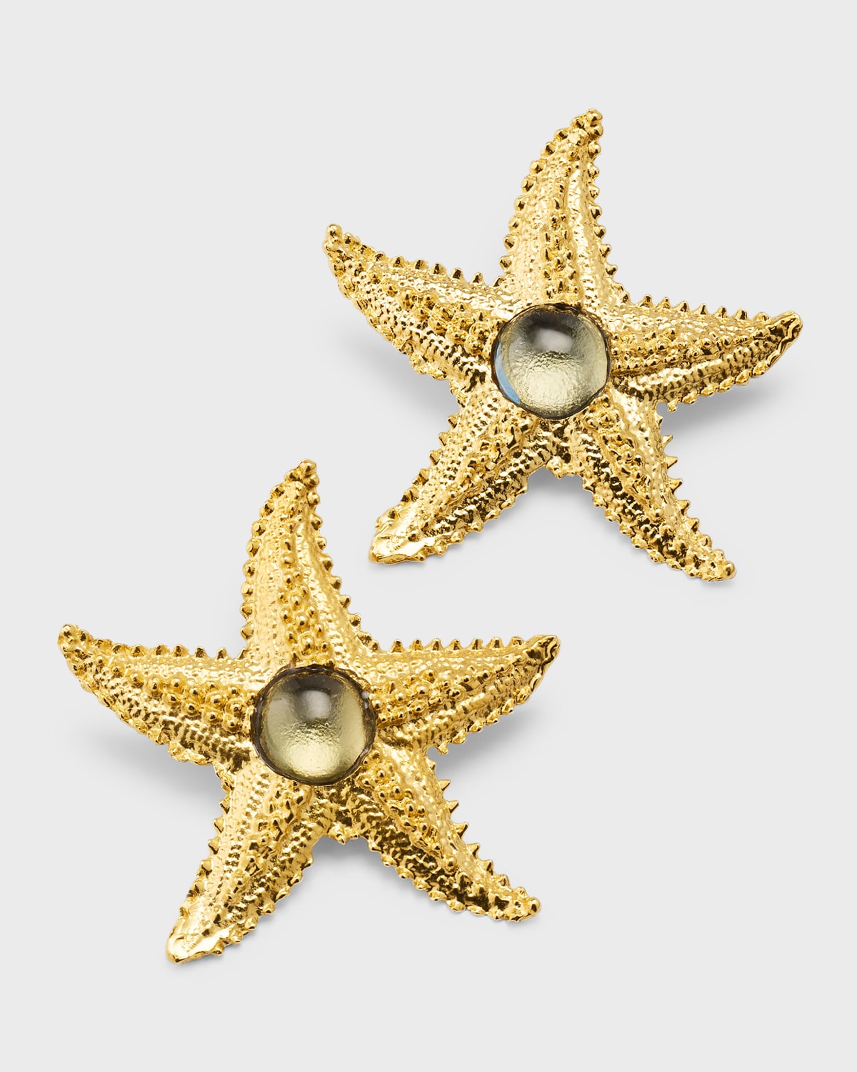 Devon Leigh Gold-plated Starfish Earrings
