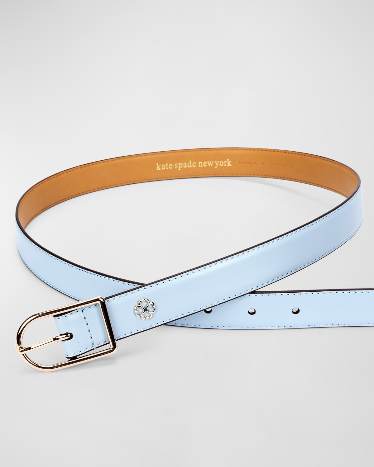 Reversible Leather Blend Belt In Pink Cloud