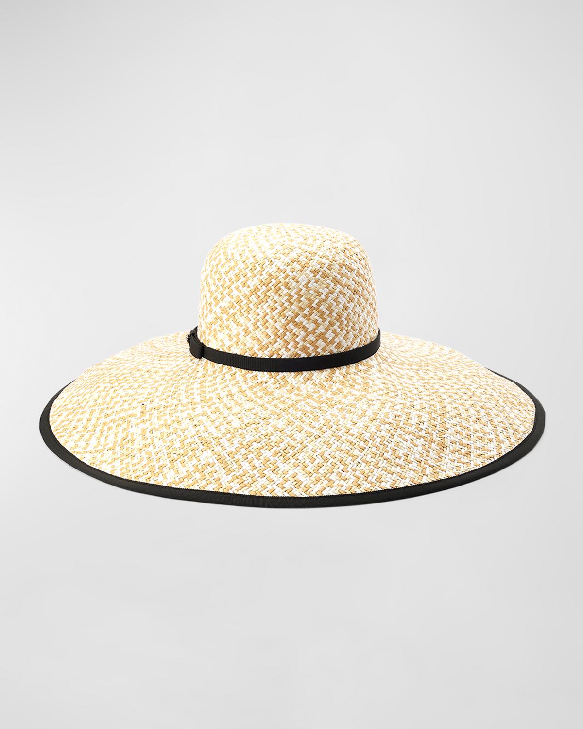 EUC Kate Spade Straw Sun Hat with Watermelon Appliqués - Natural DIY Watermelon Floppy Hat - Studio DIY main image 3