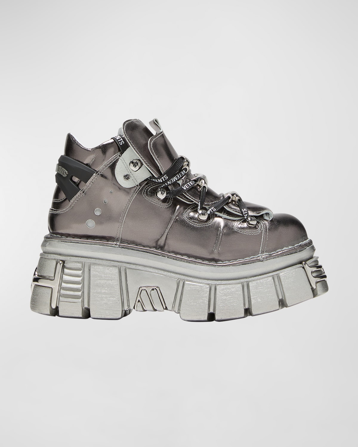 Vetements X New Rock Men's Platform Fashion Sneakers In Silver