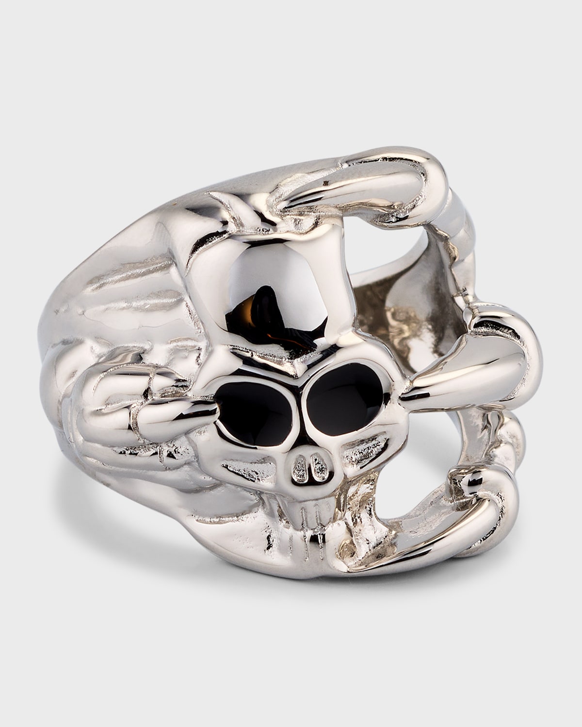 Givenchy Men's G Skull Ring In Silvery