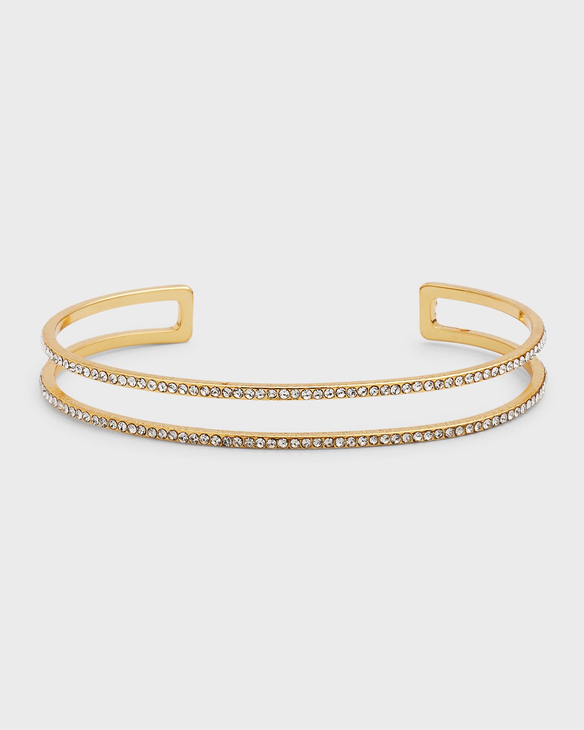 Baublebar Pave Double Cuff Bracelet In Clear