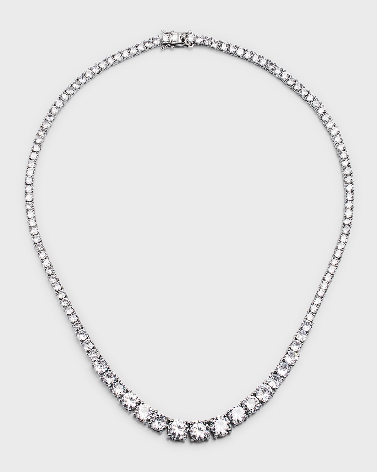 FALLON Monaco Riviere Graduated Cubic Zirconia Tennis Necklace