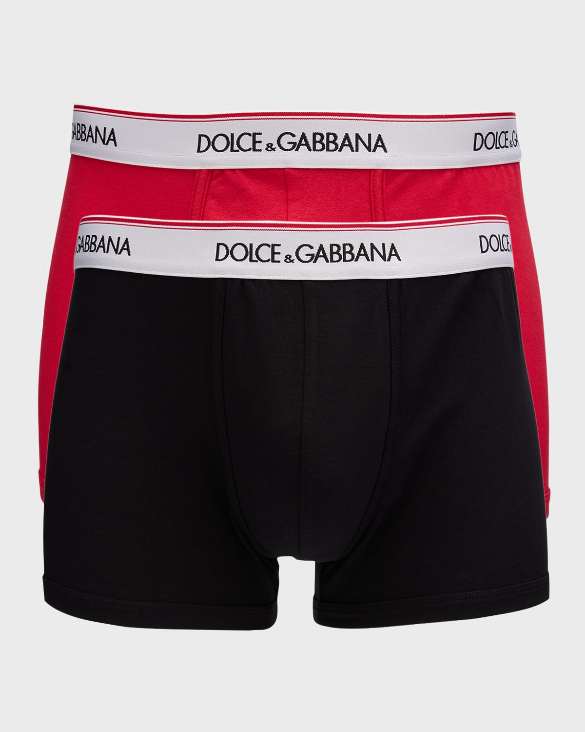 Dolce & Gabbana Two-pack Jersey Cotton Bi-elastic Boxer Briefs In Multicolor