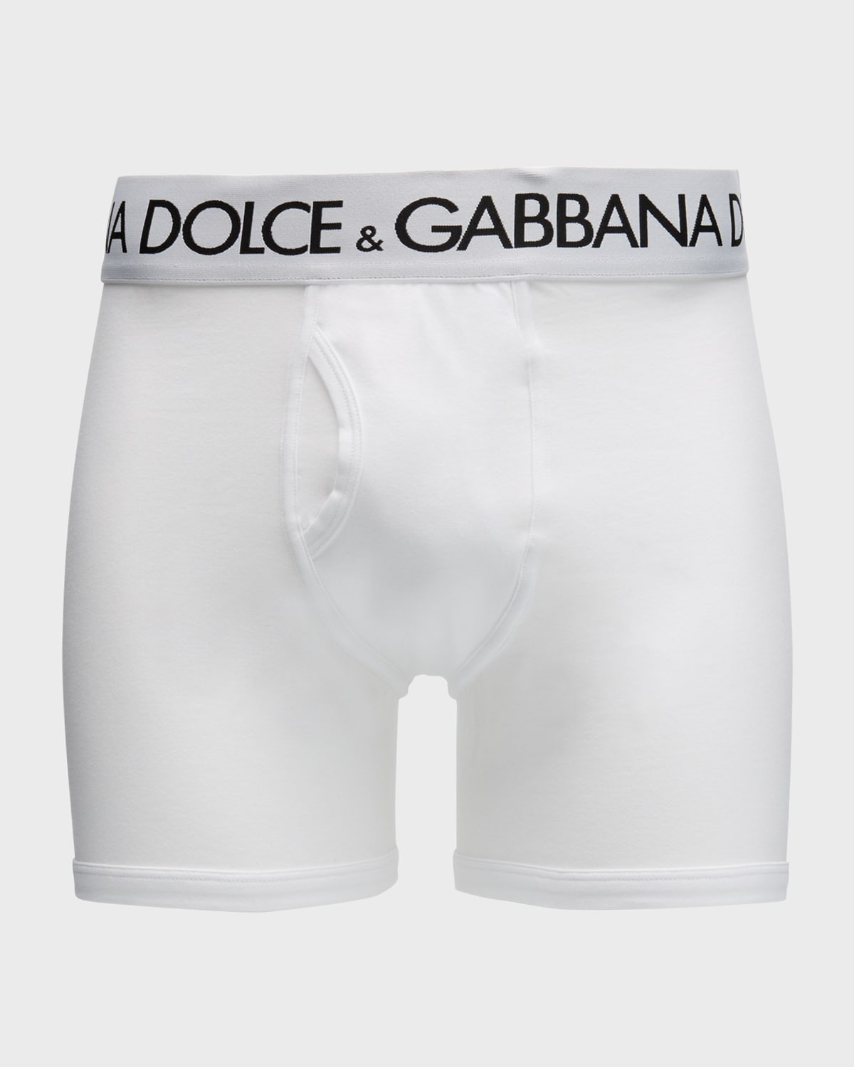 Dolce & Gabbana Men's Waistband-Logo Long Boxer Briefs